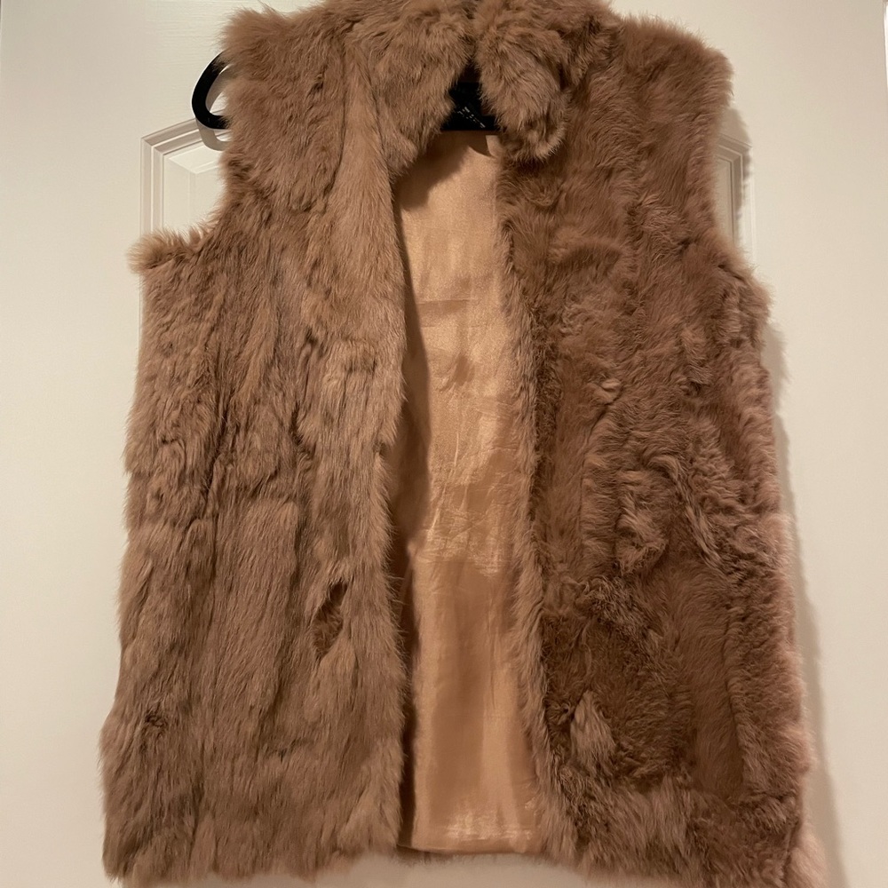 Adrienne Landau rabbit fur vest